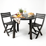 Round Garden Bistro Table & 2/4 Chairs Set