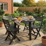 Round Garden Bistro Table & 2/4 Chairs Set