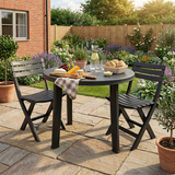 Round Garden Bistro Table & 2/4 Chairs Set