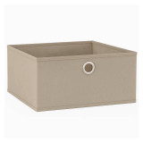 Wide Foldable Fabric Storage Box with Metal Eyelet Handle