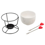 Chocolate Fondue Set w/ Heart Forks