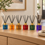 6 Piece Reed Diffuser Set 50ml Glass Bottles