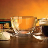 225ml Glass Tea Cup & Saucer