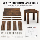 CAMDEN Melamine Dining Table with Chunky Legs