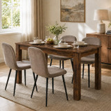 CAMDEN Melamine Dining Table with Chunky Legs