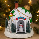 Animated Light Up Christmas Bauble House Scene