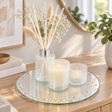 60ml Reed Diffuser & Scented Candle Set with Mirror Plate