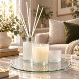 60ml Reed Diffuser & Scented Candle Set with Mirror Plate