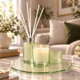 60ml Reed Diffuser & Scented Candle Set with Mirror Plate