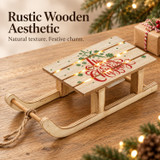 Wooden Christmas Sleigh 31cm LED Lights