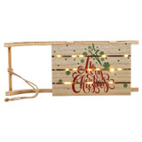 Wooden Christmas Sleigh 31cm LED Lights