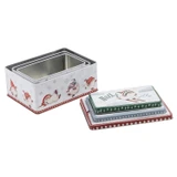 Set of 3 Christmas Gnome Lidded Rectangular Nesting Tins