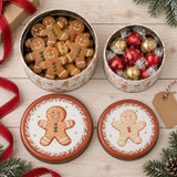 Gingerbread Man Storage Tins Set of 2