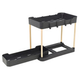 2 Tier Sliding Storage Rack w/ Hooks