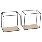 4Pcs Metal Wall Shelves Industrial Wire Design