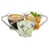 80ml Glass Espresso Cups w/ Metal Handle