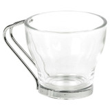80ml Glass Espresso Cups w/ Metal Handle