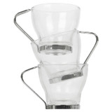 80ml Glass Espresso Cups w/ Metal Handle