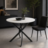 80cm Round Dining Table with Intersecting Metal Legs