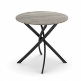 80cm Round Dining Table with Intersecting Metal Legs