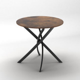 80cm Round Dining Table with Intersecting Metal Legs