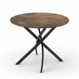 80cm Round Dining Table with Intersecting Metal Legs