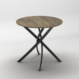 80cm Round Dining Table with Intersecting Metal Legs