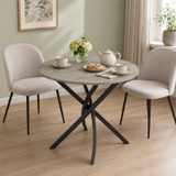 80cm Round Dining Table with Intersecting Metal Legs