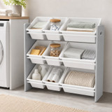 Multi-Tier Kids Toy Storage Organiser with Plastic Bins