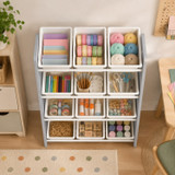 Multi-Tier Kids Toy Storage Organiser with Plastic Bins