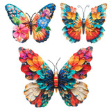 Floral Metal Butterfly Wall Art