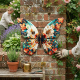 Floral Metal Butterfly Wall Art