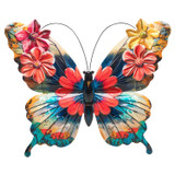 Floral Metal Butterfly Wall Art