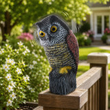 Large Owl Bird Scarer with Wind Powered Rotating Head