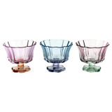 Set of 6 210ml Fluted Glass Ice Cream Bowls