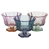 Set of 6 210ml Fluted Glass Ice Cream Bowls