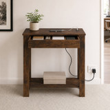 CAMDEN Hallway Console Table w/ USB Ports and Storage Shelf