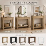 CAMDEN Hallway Console Table w/ USB Ports and Storage Shelf