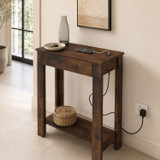 CAMDEN Hallway Console Table w/ USB Ports and Storage Shelf