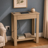 CAMDEN Hallway Console Table w/ USB Ports and Storage Shelf