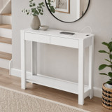 CAMDEN Hallway Console Table w/ USB Ports and Storage Shelf