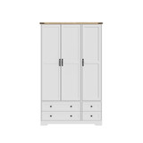 3 Door 4 Drawer Shaker Wardrobe with Hanging Rail