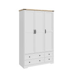 3 Door 4 Drawer Shaker Wardrobe with Hanging Rail
