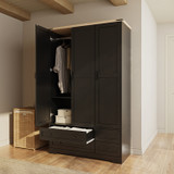 3 Door 4 Drawer Shaker Wardrobe with Hanging Rail