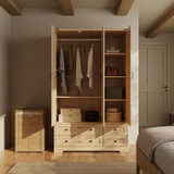 3 Door 4 Drawer Shaker Wardrobe with Hanging Rail