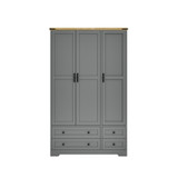 3 Door 4 Drawer Shaker Wardrobe with Hanging Rail