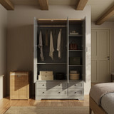 3 Door 4 Drawer Shaker Wardrobe with Hanging Rail
