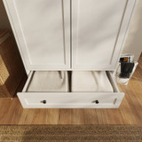2 Door 2 Drawer Panelled Wardrobe with Oak Top