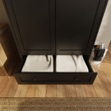 2 Door 2 Drawer Panelled Wardrobe with Oak Top