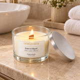 24oz 100 hour Scented Wax Candle Glass Jar Metal Lid
